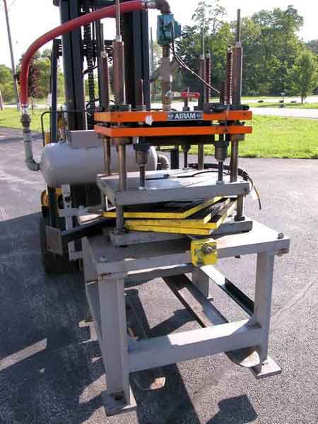 16 Ton AIRAM Cut-Off Press, 15 Bet Post, 19 DLO, 15 Gallon Air Storage Tank