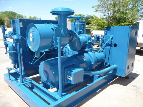 1500 CFM, 125 PSIG QUINCY #QSI-1500 Air Compressor, Air Cooled, 350 HP, 2001