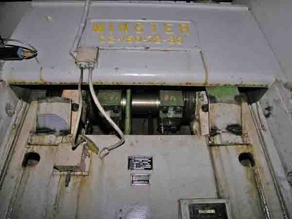150 Ton, MINSTER G2-150-72-30 DOUBLE CRANK GAP, 4 STR., 0-90 SPM, 23.5 SH.