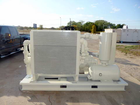 600 CFM, 125 PSIG GARDNER DENVER #EAU 99K Air Compressor, Air Cooled, 150 HP