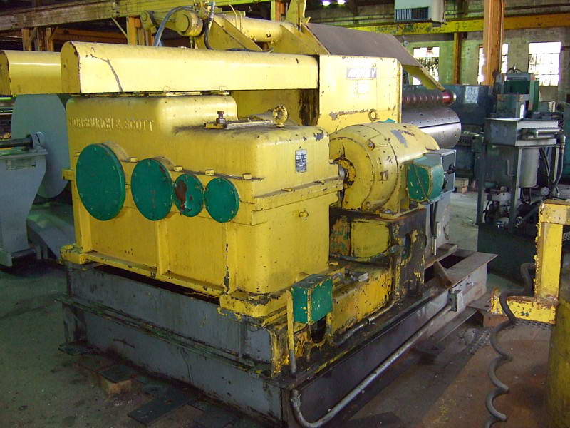 40,000 Lb MCKAY Recoiler, 20 Dia x 64.5 Face Drum, Hyd Push-Off, 75 HP