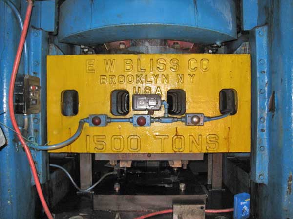1500 Ton BLISS Hydro-Dynamic Press, 12 Str, 60 x 36 Bed, 18 SPM