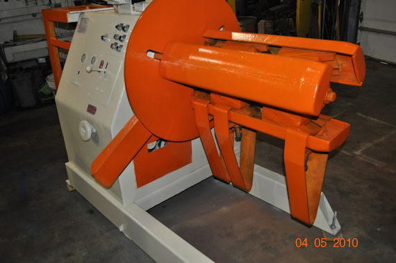 6,000 Lb AMERICAN STEEL LINE #1000 Motorized Uncoiler, 17 to 21 ID, 60 OD