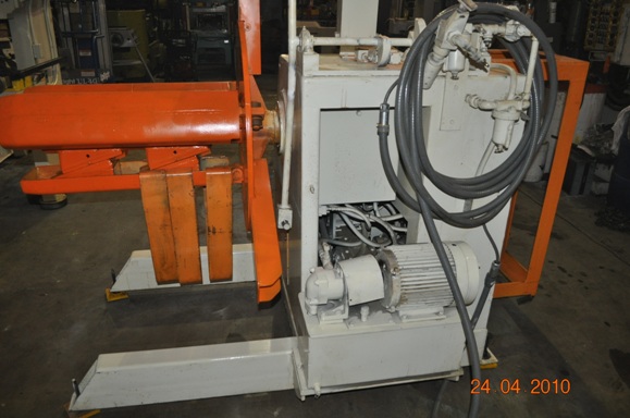 6,000 Lb AMERICAN STEEL LINE #1000 Motorized Uncoiler, 17 to 21 ID, 60 OD