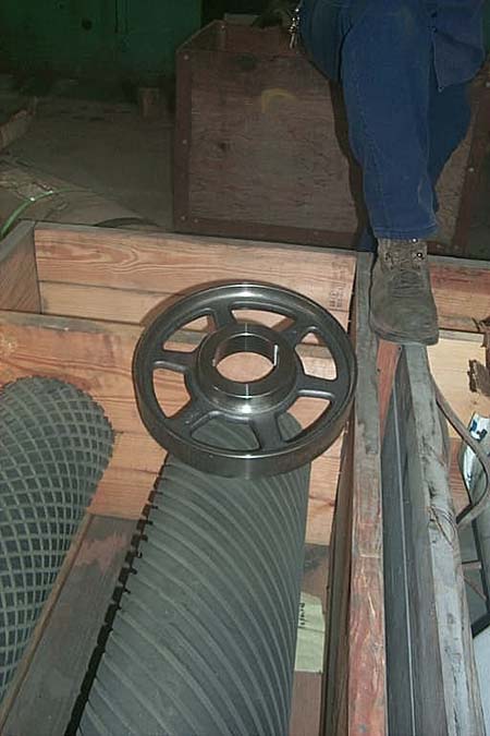 51 CEMCO #URR-4252-MD Double Sided Belt Grinder, (2) Heads Per Side