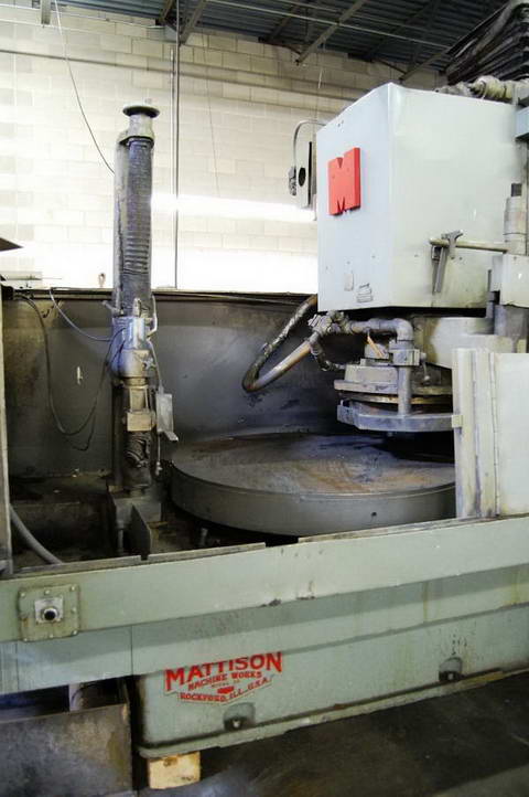 48 MATTISON #24 Rotary Surface Grinder, 56 Inside Guard, 24 Wheel, 100 HP