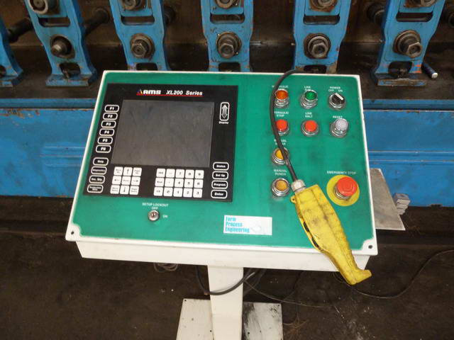10 STND TISHKEN Stud & Track Roll Forming Line, 3 Spdl Dia, 21 Roll Space
