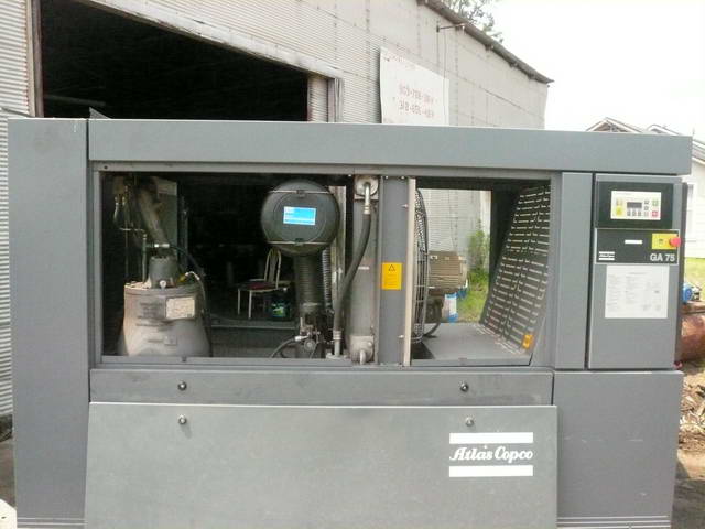 400 CFM, 125 PSIG ATLAS COPCO #GA-75 Air Compressor, Air Cooled, 100 HP