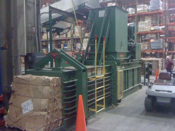 ECONOMY (AMBACO) No. 5042AT960 LARGE MOUTH FEED OPENING AUTO-TIE BALER, 1990,