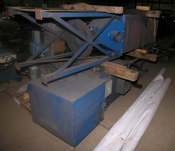 3-1/2 Cu Ft BRONCO Rubber Belt Tumble Blast, 3,633 Hrs, Dust Collector, 7-1/2 HP