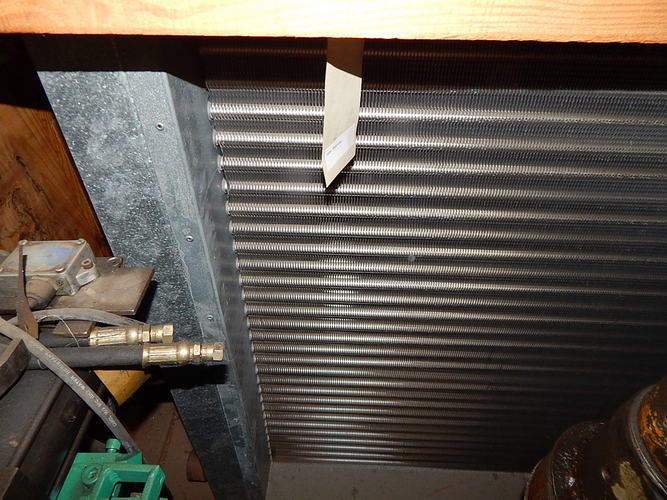 RADIATOR, 6 FPI, 2 Rows, V-Fin Aluminum, 74 x 45 , Water / Air Heat Exchanger