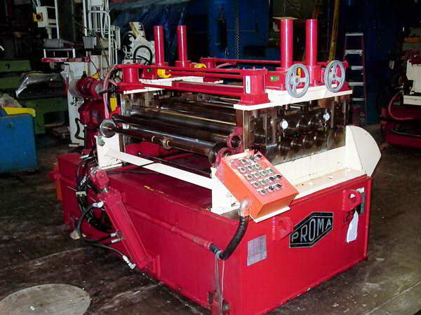 .090 x 50 PROMA 7-Roll Straightener, Entry/Exit Pinch, Cascade Rolls, 15 HP
