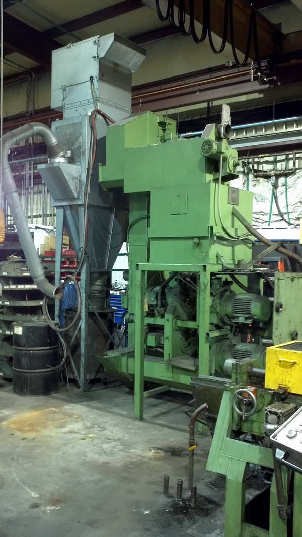 Inline, GOFF Shot Blast, 1 Dia Max, Dust Collector, (4) 40 HP Wheels