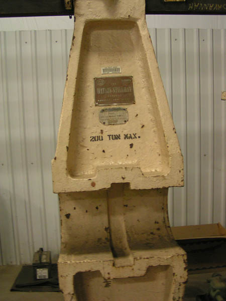 200 Ton WATSON STILLMAN MODEL RR226 WHEEL PRESS, 18 Str,