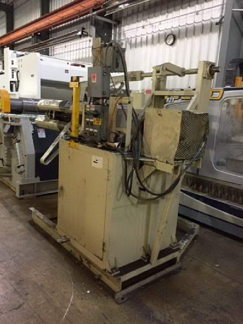10,000 Lb ROWE Motorized Uncoiler, 16 to 20 ID, 72 OD, 48 Width, 2 HP