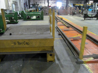 20,000 Lb Coil Transfer Car with Rails, 72 Dia Cap, 62 x 64 V-Bed, 1/2 HP