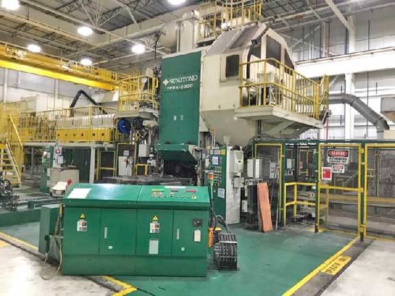 2000 Ton SUMITOMO Automatic Transfer Forging Line,w/ Billet Saw, Furnace, Loader