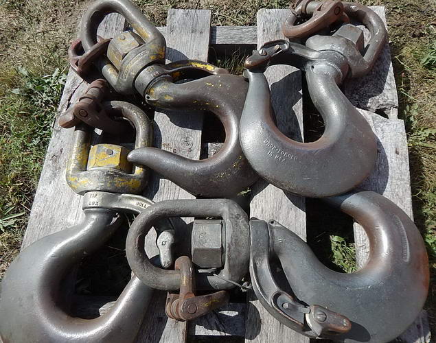 30 Ton BUSHMAN Spreader BEAM, (2) Adjustable Pos. Pinned Hooks, 52 - 19' SPREAD