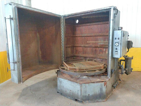 60 Dia x 60 H BETTER ENGINEERING Rotary Table Parts Washer, 2,500 Lbs, 15 HP