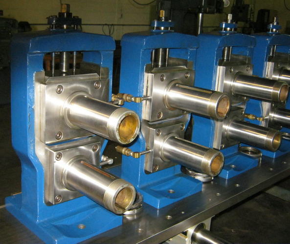 28-Stand TISHKEN Duplex Roll Former, 3 Spdl, 40 RS, 6-1/2 to 8-3/8 V, 14 H
