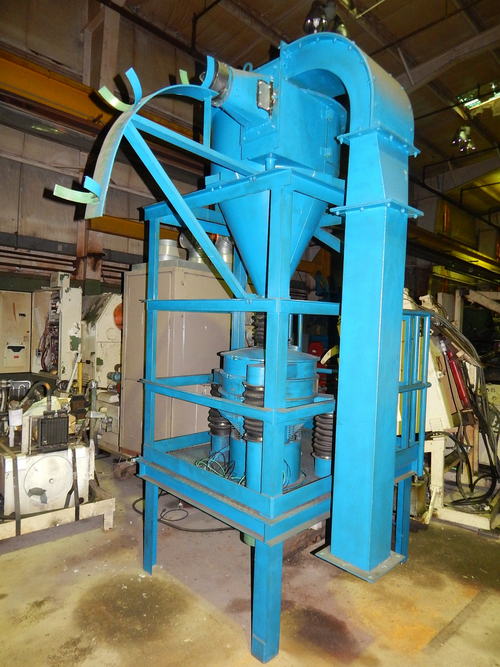 GRIT BLAST SYSTEM, 24 /42 Dia x 36 H, 8 Nozzle, Media Reclaim