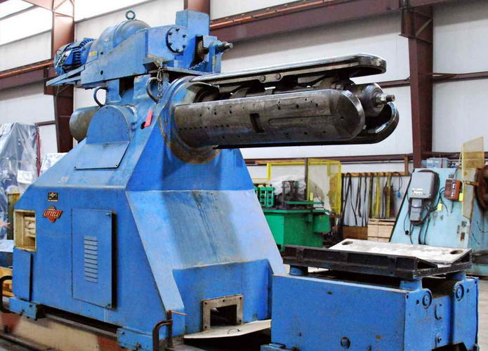 30,000 Lb LITTELL Motorized Uncoiler, 20 to 24 ID, 60 OD, 48 Width, Coil Car