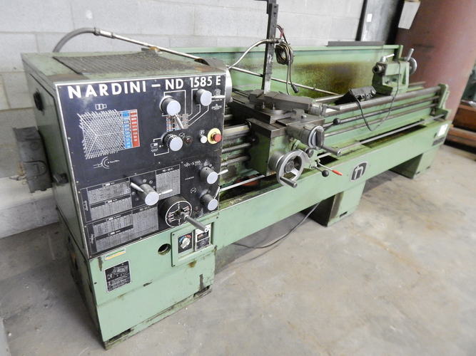15-3/8 /8-5/8 /22-7/8 x 85 cc NARDINI Engine Lathe, 2-1/32 Spdl Hole, 8/4 HP