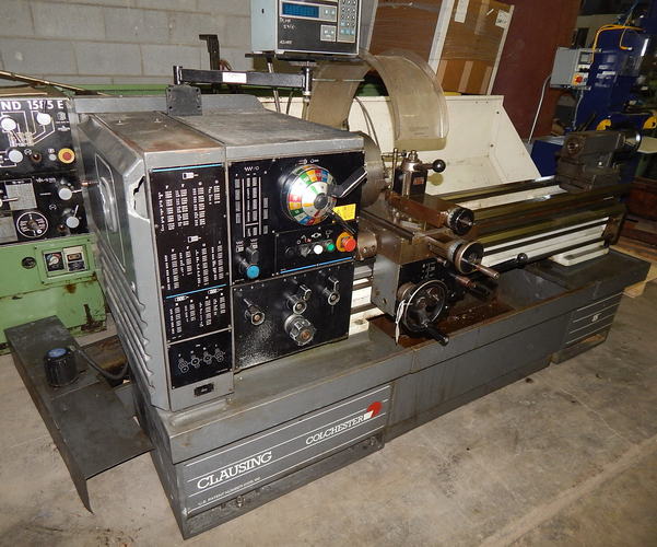 15 /10 x 50 cc CLAUSING COLCHESTER Lathe, 2 Spdl Hole, 10 3-Jaw, 12 Taper