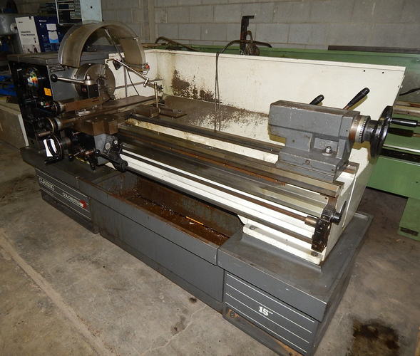15 /10 x 50 cc CLAUSING COLCHESTER Lathe, 2 Spdl Hole, 10 3-Jaw, 12 Taper