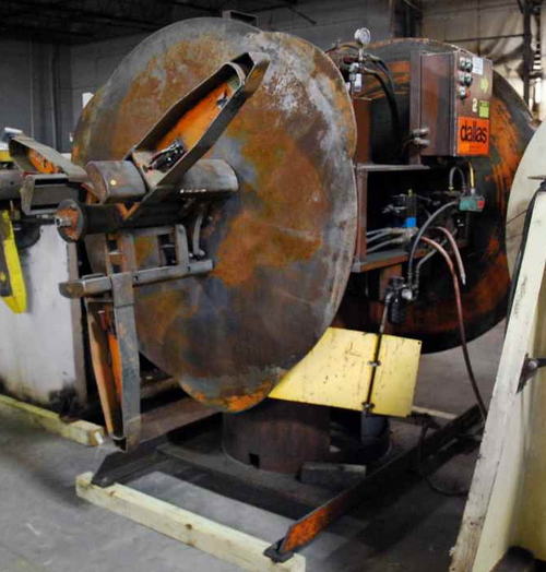 4,000 Lb DALLAS Double End Uncoiler, 15 to 20 ID, 60 OD, 18 Width
