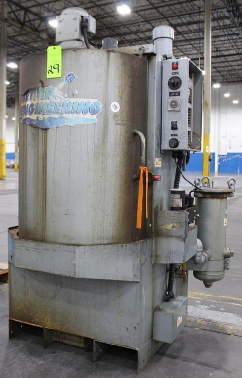 27 Dia x 36 H BETTER ENGINEERING Parts Washer, Wash Only, 100 GPM Filter