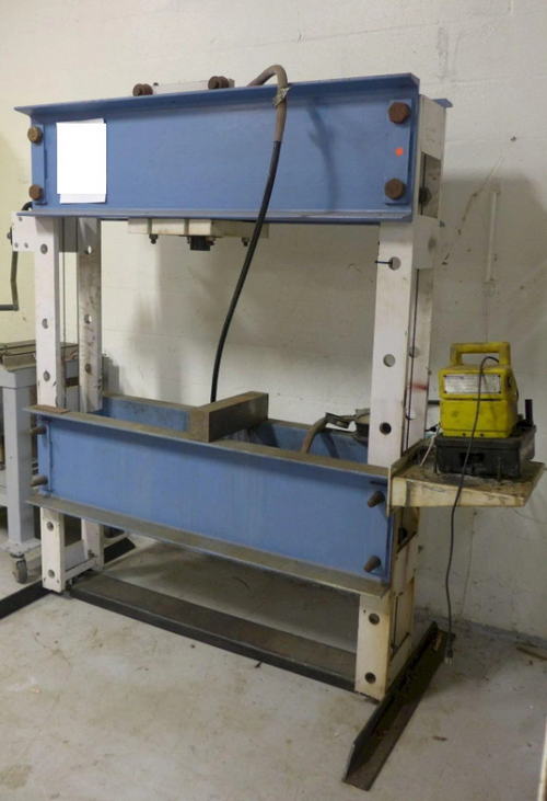 100 Ton OTC H-Frame Hydraulic Press, Enterpac Pump