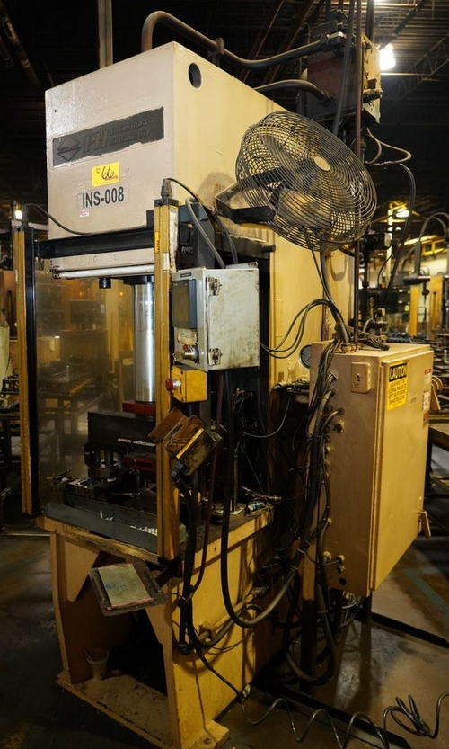 50 Ton PH Hyd Gap Frame Press, 24 Str, 30 Dylt, 30 x 27 Bed, 20 HP