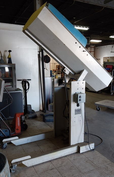 NBE Open Chute Drum Dumper, 55 Gal x 40 Max. Drum Height, 115 Volt Hydraulic