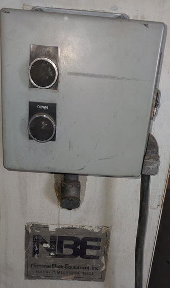 NBE Open Chute Drum Dumper, 55 Gal x 40 Max. Drum Height, 115 Volt Hydraulic