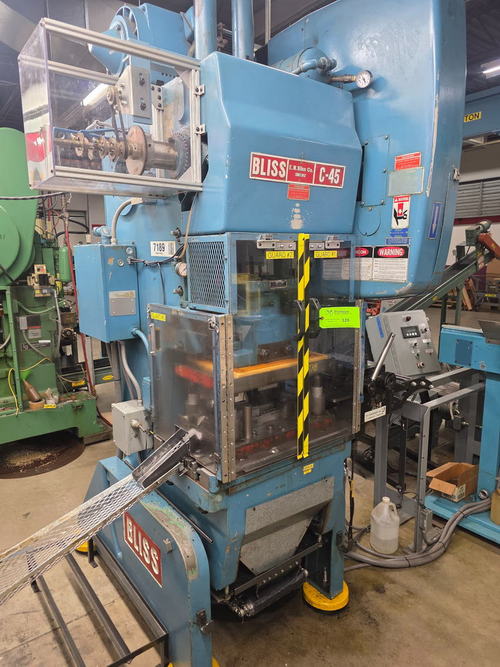 45 Ton BLISS OBI Press, 3 Str, 3 Adj, 12-1/4 SH, 30 x 19 Bed