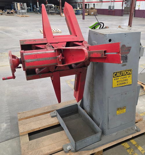 2,500 Lb COOPER WEYMOUTH Motorized Uncoiler, 15 to 20 ID, 48 OD, 12 Width