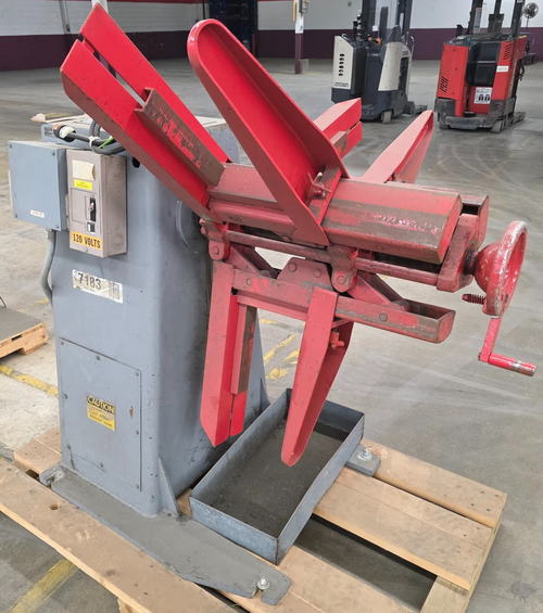 2,500 Lb COOPER WEYMOUTH Motorized Uncoiler, 15 to 20 ID, 48 OD, 12 Width