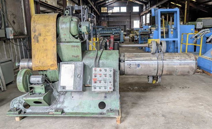 20,000 Lb WEAN Uncoiler, 16 to 20 ID, 52 Width, Hydraulic Exp, Air Brake