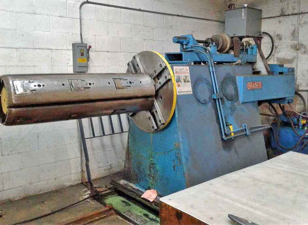 20,000 Lb BRANER Uncoiler, 16 to 20 ID, 51 Width, Sliding Base
