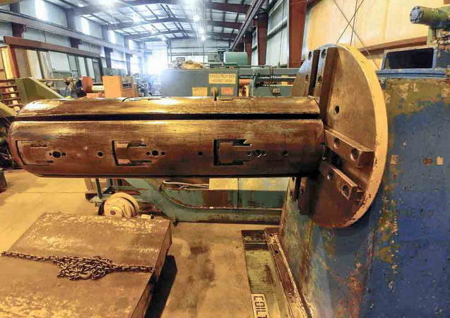 20,000 Lb BRANER Uncoiler, 16 to 20 ID, 51 Width, Sliding Base