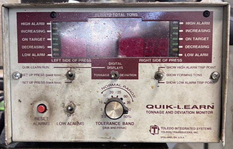 60 Ton BLISS C-60 OBI Press, 4 Str, 32 x 20 Bed, Air Clutch, Quik Learn