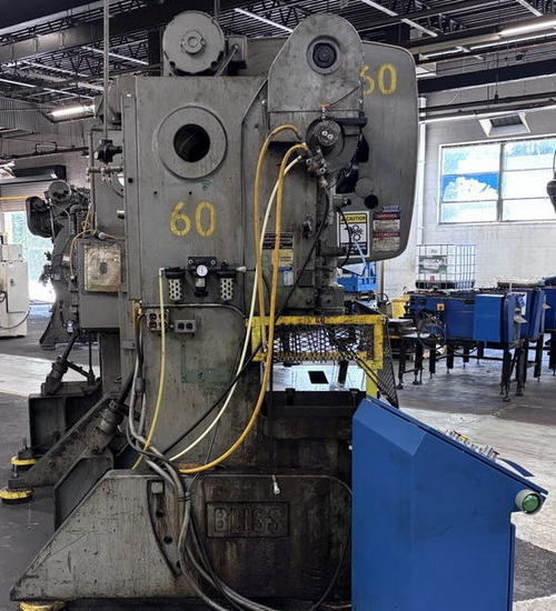 60 Ton BLISS C-60 OBI Press, 4 Str, 32 x 20 Bed, Air Clutch, Quik Learn